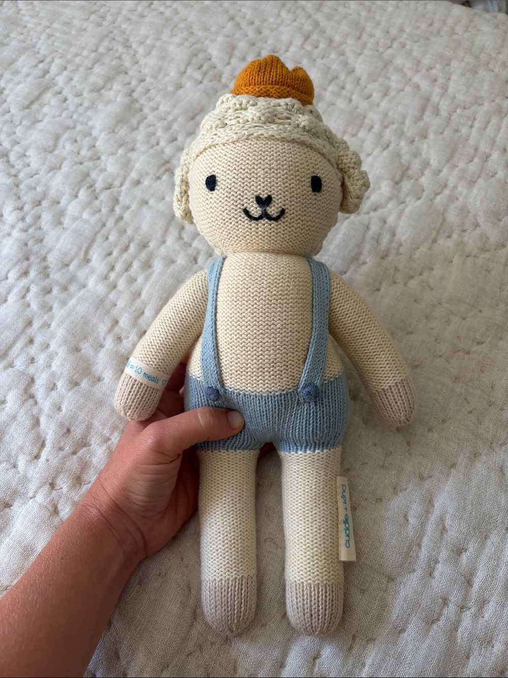 Cuddle+Kind Sebastian the Lamb medium Knit Plush